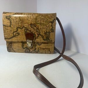 Patricia Nash European Map Crossbody Handbag.